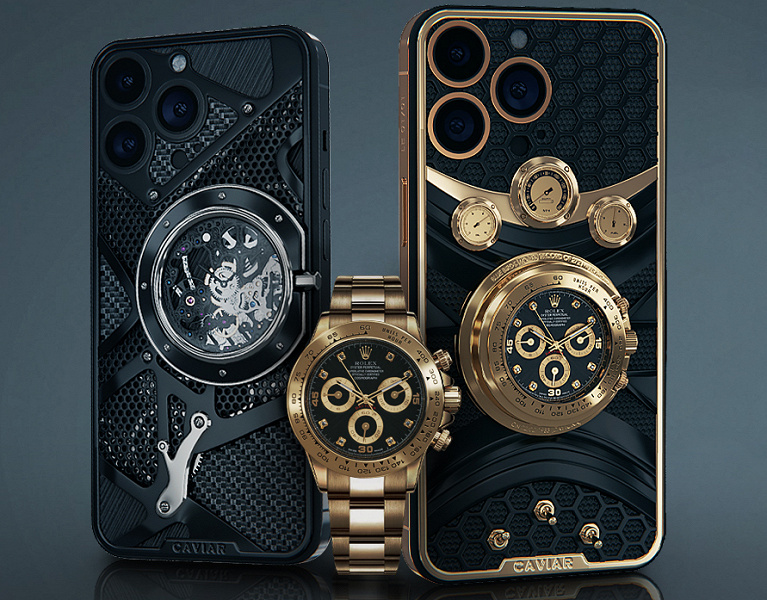 Грандиозные усложнения: в России выпустили iPhone 14 Pro со встроенными Rolex за 8 млн рублей
